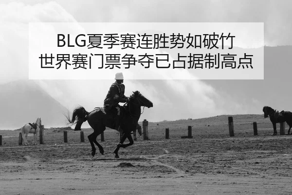 BLG夏季赛连胜势如破竹 世界赛门票争夺已占据制高点